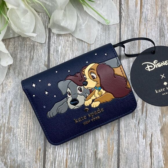 Disney X Kate Spade New York Lady And The Tramp Small Bifold Wallet Bag Purse - Picture 1 of 9